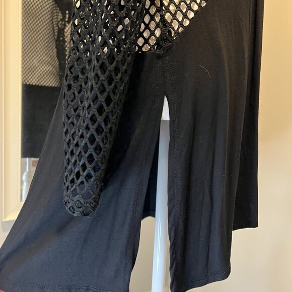 NWT Blue Curl Beachwear Black Fishnet long sleeve swim cover up, Size Medium - Picture 9 of 15